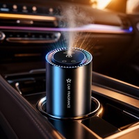 Diffuseur d'arômes pour voiture YUEHANGTC 50ml, 3 niveaux de brume, démarrage/arrêt automatique IA, anneau LED RGB, support de tasse automatique