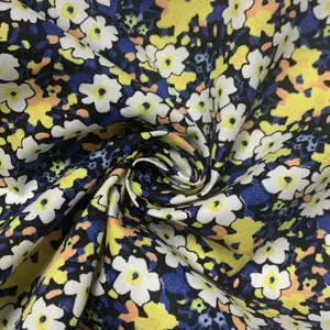 China Shaoxing Factory Comfortable And Breathable Woven Digital Floral Print Fabric Pure Cotton For Dresses