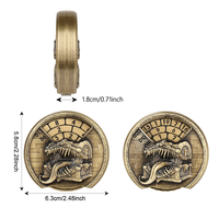 Golden 3D Monster Cosplay Accessoire Dés Roulette Spinning Round Dice Métal pour Jeu de Rôle