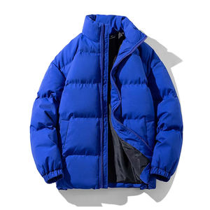 Streetwear d'hiver décontracté et respirant noir à la mode personnalisé pour hommes col montant veste en toile matelassée finie vente en gros - Product Image 1