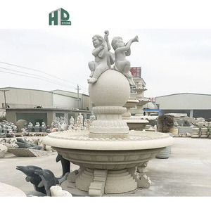 Grande <span class=keywords><strong>fontaine</strong></span> en marbre <span class=keywords><strong>de</strong></span> <span class=keywords><strong>jade</strong></span> blanc sculptée à <span class=keywords><strong>la</strong></span> main pour jardin extérieur avec une belle caractéristique d'eau en pierre - Product Image 2