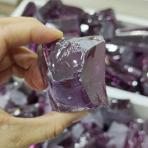 พลอยสังเคราะห์สีแดงกุหลาบแบบไม่เจียระไน ทรงลูกบาศก์ วัตถุดิบสำหรับทำพลอยหลวม - Product Image 5