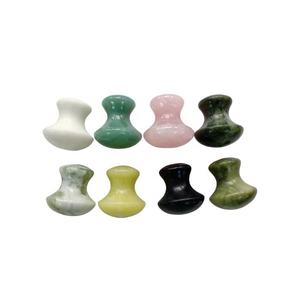 Alat pijat wajah jamur giok batu alami, alat pemijat wajah untuk perawatan kulit tubuh, pijat akupunktur SPA, penyembuhan kerokan - Product Image 1