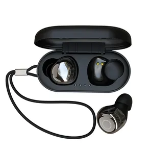 Deviia Earphone Anti Air, Gelang Tangan Driver Ganda TWS Nirkabel Beatstudio Headphone In-Ear Earbud Konduksi Tulang