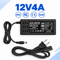 Adaptateurs de style bureau personnalisés 12V 4A avec prise US 5.5x2.5mm 48W pour imprimante tout-en-un et ordinateur portable