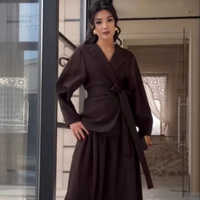 Abaya élégante et décontractée à manches longues, respirante, taille haute, coupe droite, tie-dye, tenue modeste pour femmes arabes musulmanes, Dubaï, Turquie