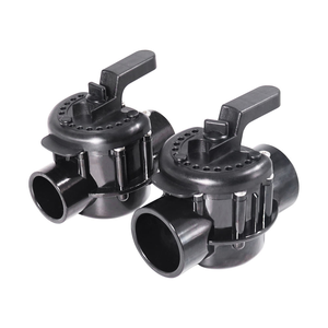 Grey/Black Diverter Valve 2-Way 2-Inch (2-1/2-Inch Slip Outside), PVC, Grey/Black <b>Pool</b> Accessoires - Product Image 5