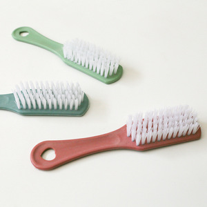 Shoe Brush Nylon Bristles With Hanging Loop For Cleaning Shoes And Clothes Blue Green Pink - Product Image 3