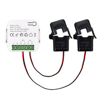 Module de compteur d'énergie intelligent Tuya WiFi, 2 canaux, transformateur de courant 80A, moniteur de puissance, interrupteur KWh