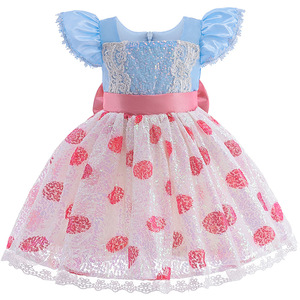 Parkling Shepherdess irirls 'littery irirthday ararty RESS con ACE uuffles, Uff Sleeves y legoyal leglegant - Product Image 2