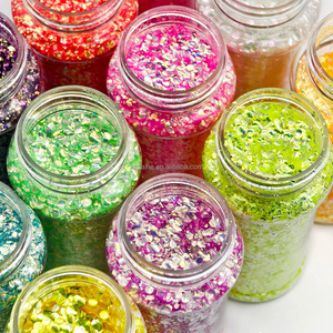 Lot <span class=keywords><strong>de</strong></span> 12 Couleurs <span class=keywords><strong>de</strong></span> Paillettes Bulles des Entrepôts Américains pour Résine Gobelets Ongles Corps Noël Halloween, Sequins et Flocons pour Loisirs Créatifs - Product Image 4