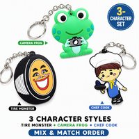 PVC Anahtarlıklar Hayvan Şekilli Anahtar Tutucu Erkek Kadın Çanta Araba Anahtarlık Süsü Kawaii Köpek Kurbağa Kedi Ördek Anime Toptan Kauçuk