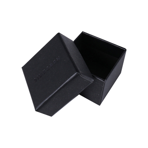 Black Luxury Paper Jewelry Box Custom Printed Your Own Logo Recyclable Cardboard Gift Packing Box With Lid