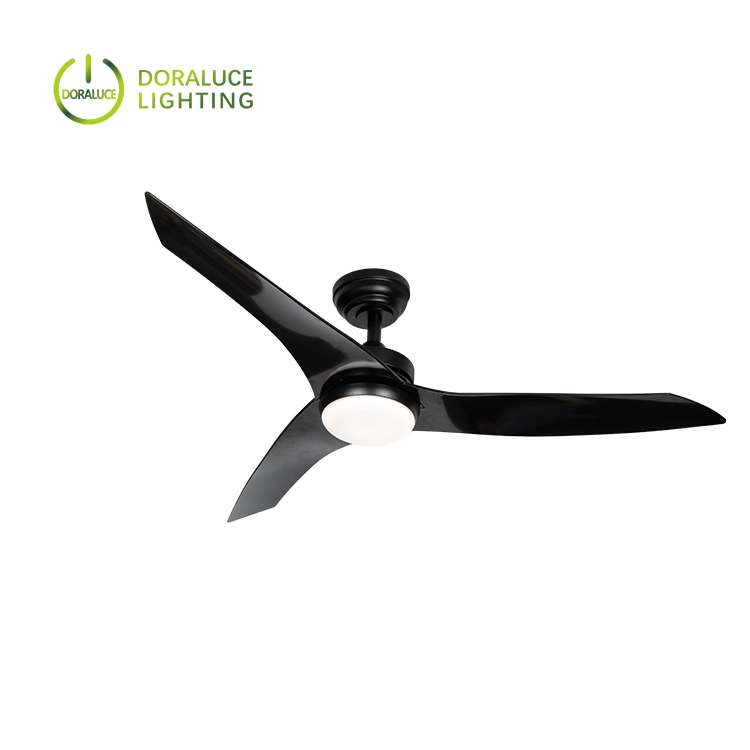 Hot sale Modern Simple Style Electrical ABS Blades Iron Ceiling Fan With LED Light