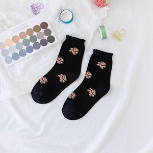 Custom Embroidery <strong>Teddy</strong> <strong>Bear</strong> Cute Japanese Cotton Crew <strong>Socks</strong> Fashion Cute Fun Animal Women <strong>Socks</strong> - Product Image 5