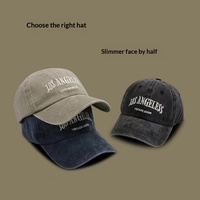 Gorra de Béisbol de Estilo Retro Unisex, Ajustable, de 6 Paneles, 100% Algodón, Lavada, con Bordado de Letras