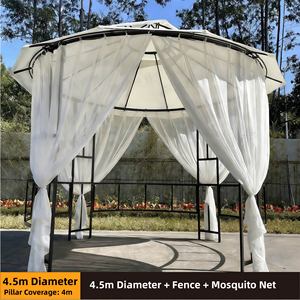 Gazebo en acier de 9,8 pieds de diamètre, design château palais, pavillon de jardin moderne de luxe, <span class=keywords><strong>tente</strong></span> dôme en métal élégante, imperméable et résistante au vent - Product Image 1