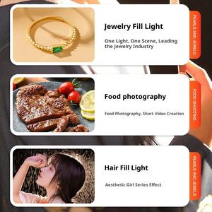 Lámpara de Fotografía YM80, Luz de Ambiente COB para Fotografía <span class=keywords><strong>en</strong></span> <span class=keywords><strong>Vivo</strong></span>, Foco de Contorno, Luz Blanca Fría de 6500K, 24V/3A - Product Image 4