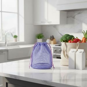 Eco-Friendly Durable <b>Makeup</b> <b>Bag</b> Portable Mesh Braided Pouch <b>Transparent</b> Water-Draining Storage Travel Gift <b>Bag</b> - Product Image 1