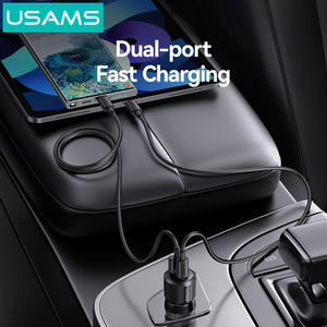 USAMS CC283 personalizado 60W Puerto USB QC3.0 PD 30 <span class=keywords><strong>carga</strong></span> rápida teléfono tipo C <span class=keywords><strong>adaptador</strong></span> <span class=keywords><strong>de</strong></span> cargador <span class=keywords><strong>de</strong></span> coche para <span class=keywords><strong>IPhone</strong></span> 16 15 14 <span class=keywords><strong>13</strong></span> 12 Pro Max - Product Image 2