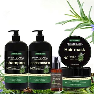 Prix usine Romarin Shampooing et après-shampoing Set-Croissance des cheveux Anti perte de cheveux Arbre à thé Contrôle de l'huile pour cheveux secs et abîmés - Product Image 1
