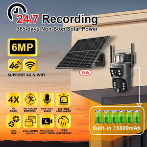 Wistino Ubox 6MP Ống Kính Kép Năng Lượng Mặt Trời Bảng Điều Chỉnh Máy Ảnh Điện Năng Thấp PIR Cảm Biến An Ninh PTZ <span class=keywords><strong>Wifi</strong></span> IP CCTV Máy Ảnh Năng Lượng Mặt Trời 4G Sim Thẻ - Product Image 2