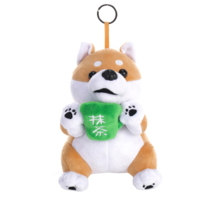 Llavero de peluche Shiba Inu, mini <span class=keywords><strong>cachorro</strong></span> <span class=keywords><strong>Akita</strong></span> sentado, colgante para bolso con bordado de matcha, colgante de <span class=keywords><strong>perro</strong></span> verde, lindo y esponjoso - Product Image 1