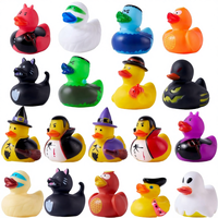 Jouets en plastique en forme de canards pour Halloween, friandises pour les enfants, remplissage de sacs à friandises, jouets de bain, cadeaux de fête, décorations, école