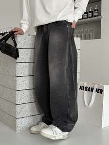 Pantalon cargo décontracté en <span class=keywords><strong>jean</strong></span> tissé de luxe pour homme, pantalon formel, pantalon, jeans pour homme - Product Image 4