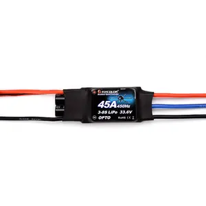 FATJAY Flycolor 45A RC uçak fırçasız ESC 3-8S yüksek gerilim OPTO hobi modeli parçası aksesuarları elektronik hız denetleyici