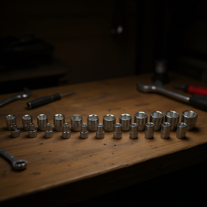 <b>Socket</b> Set 1/2 Inch Drive 23 Piece Metric Chrome Vanadium Steel - Product Image 3