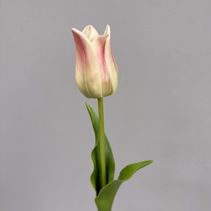 Bouquet de tulipes artificielles Meng Jie 30cm-100cm en caoutchouc souple, réaliste, pour décoration intérieure, tige unique, tête de fleur et bourgeon - Product Image 4