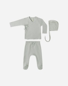 Conjunto de Ropa de Bebé de 3 Piezas: Pantalones Ligeros de Verano con Volantes de Ganchillo y Cordón, Cierre de Cinturón y Diseño Sólido Tipo Waffle para Recién Nacidos - Product Image 2