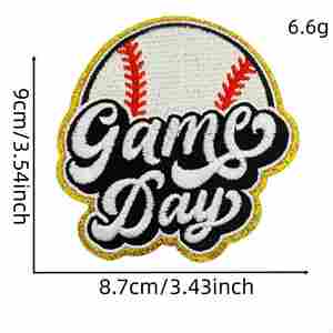 Parches Deportivos de Béisbol Bordados con Temática de Softbol para Planchar - Product Image 3