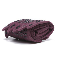 [Nouvel Arrivage] Chaussettes de Yoga et Fitness Professionnelles Antidérapantes à Cinq Doigts pour Femmes, Modèle Hiver à Tube Haut avec Bande Élastique pour Débutantes