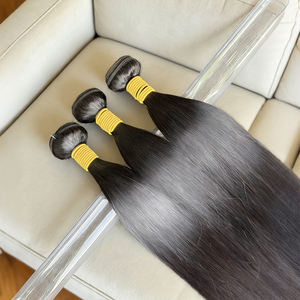 Extensiones de Cabello Humano Brasileño Remy 100% Virgen, de 8 a 40 Pulgadas, Lisas, en Paquetes, Color Natural, Duraderas y Sin Enredos - Product Image 4