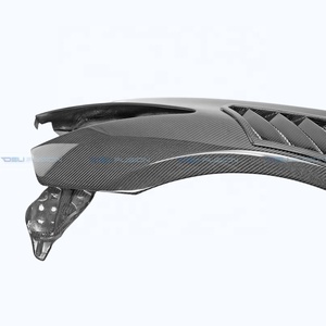 กันชนหน้า G37 สำหรับ Infiniti G37 Coupe 2 ประตู ปี 2008-2014 รุ่น DLF Attk แบบคาร์บอนไฟเบอร์ พร้อมช่องระบายอากาศด้านบน - Product Image 4