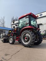 Tracteur de ferme compact 50HP 4WD pour l'agriculture Tondeuse à gazon Jardin et verger Serre au Canada Tracteur à roues avec moteur central