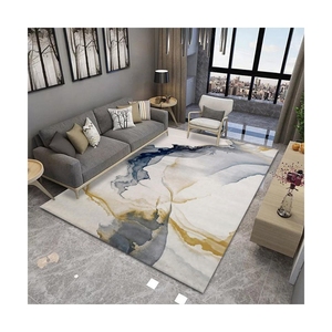 Alfombra nórdica con estampado 3d para sala de estar, tapete esponjoso de terciopelo, Cachemira, blanco, para el hogar - Product Image 5