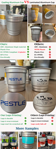 Tazze in Metallo Alluminio Argentato Personalizzate con Logo, 100% Riciclate Secondo Standard GRS, per Bevande - Product Image 6