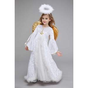 Golden Children's Angel Girl Princess <strong>Costume</strong> Halloween Party &amp; Cosplay <strong>Costume</strong> with Wings - Product Image 4