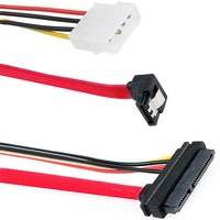 Cable SATA personalizado de 22P a 7P con curva + IED Disco duro macho grande 4P y Cable de datos de unidad óptica 7 + 15P Cable de alimentación IDE