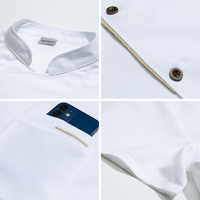 Uniforme d'hôtesse d'hôtel de haute qualité en gros uniformes de chef de restauration brodés imprimés avec étiquettes chemise de chef