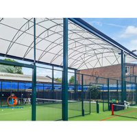 Terrain de padel super panoramique avec toit, terrains de padel