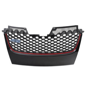 Rejilla Delantera para Volkswagen Golf 5 GTI, de Plástico ABS con Diseño de Panal de Abeja, Color Negro con Detalles Rojos, para Jetta Mk5 2006-2009 - Product Image 3
