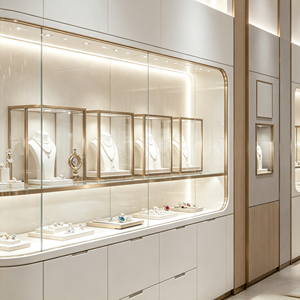 Custom Arch Design Jewelry Display Kiosk Luxury Retail Mall Booth Cabinet For Jewellery Or <b>Watch</b> Boutique Display - Product Image 1
