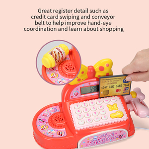 Contador de supermercado FiveStar para niños, carrito de compras de caja registradora preescolar de plástico con juego de simulación para niños - Product Image 5