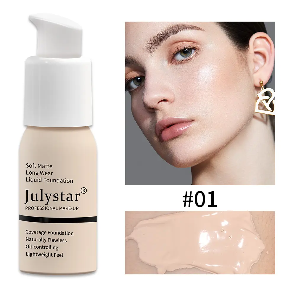 Oil Control Foundation Creme Foundation Creme Concealer Dauerhaftes Make-up Liquid Foundation Großhandel Weibliches wasserdichtes Bein Make-up