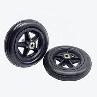Accessoires de roue avant universels pour fauteuil roulant Movekyn MK1017, pneus pleins en PU de 6 et 8 pouces, durables, capacité de charge de 100 kg, fabrication industrielle