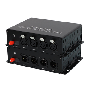 Extensor de Audio XLR Balanceado de 4 Canales a Fibra Óptica, Monomodo, Monofibra, Puerto FC, 20KM, Conversor de Medios de Audio Profesional de 4 Canales - Product Image 4